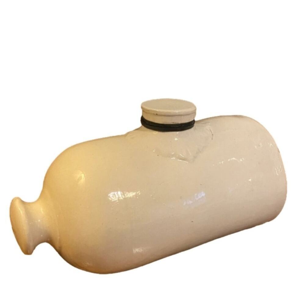 Antique 2 Quart Stoneware Carriage Foot Warmer Bed Warmer Lovatt Langley Ware En